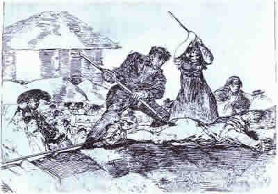 Populacho, grabado nº 28 de Los Desastres de la Guerra (1810-15), de Goya "Il.lustració"